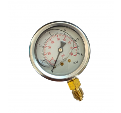 Manomètre différentiel D 63 mm échelle linéaire 0-6 bar fixation radiale en 1/4"