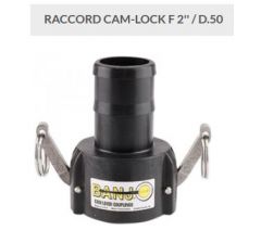 Raccord cam-lock 2" femelle 64 mm pour tuyaux Ø 50 mm