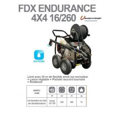 Nettoyeur haute pression FDX ENDURANCE 4X4 16/260 Comet - démarrage électrique