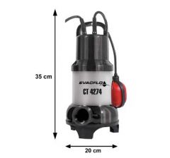 Pompe de relevage submersible CT4274 - Eaux chargées - Réf: 80060002