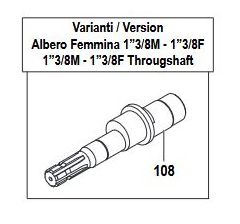 Vilebrequin pompe APS 101-1"3/8 Mâle-Femelle-Réf: 00010312