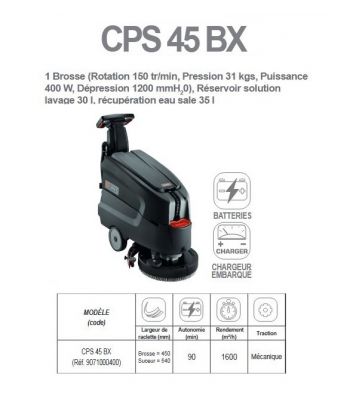Autolaveuse sur batteries incluses CPS 45 BX Réf: 90710004