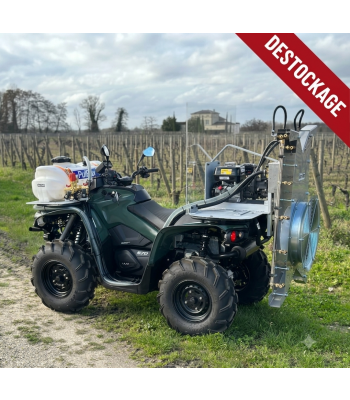 Atomiseur quad turbine inversé haute avec cuve 98L et  2 électrovannes et boitier 