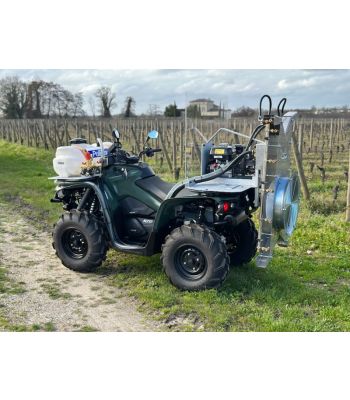 Atomiseur quad turbine inversée haute avec cuve 60L et régulateur manuel 3 voies