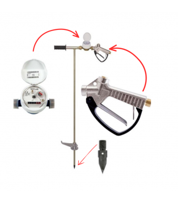 Pal injecteur avec débitmètre poignée métal