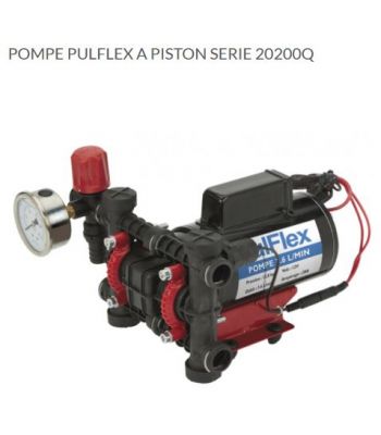Pompe pulflex série 20200Q débit maxi 7,6L/Min pression maxi 13,8 bars tension 12V