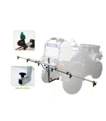 Rampe télescopique viticole pour quad ou remorque avec kit d'adaptation et support boule- sans cuve